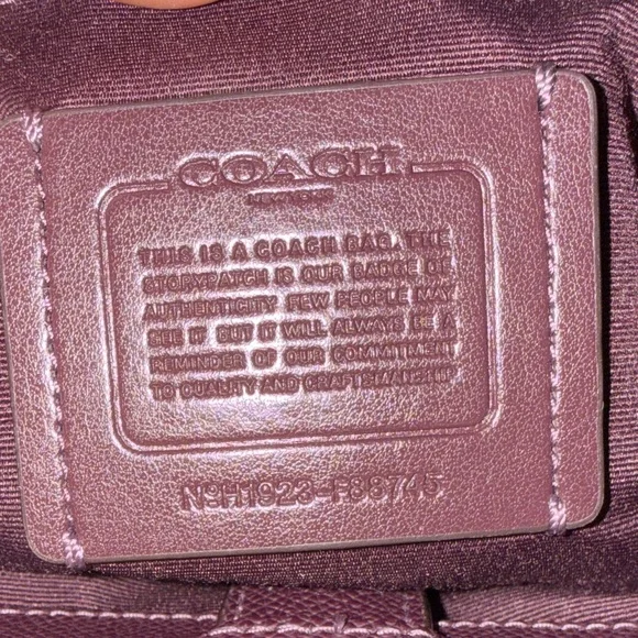 Coach Dark Fuscia Surrey Carryall - Picture 12 of 16